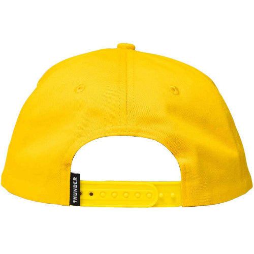 Thunder Script Patch Snapback Hat - Gold/Black