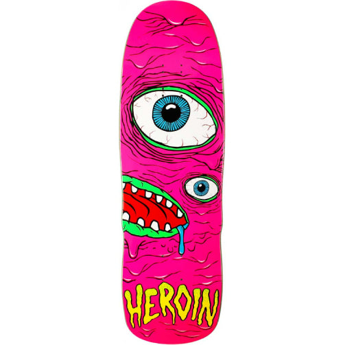 Heroin Pink Mutant Shaped Skateboard Deck 9.5"