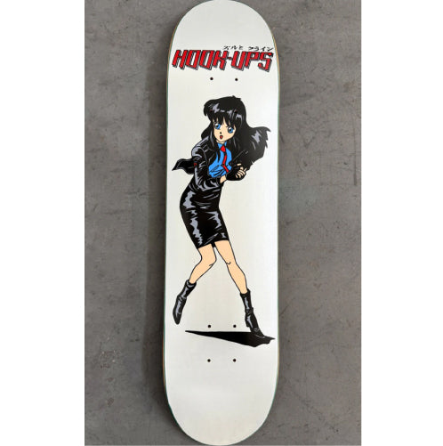 Hook-Ups 30 Years Police Girl Skateboard Deck 7.5" full 2