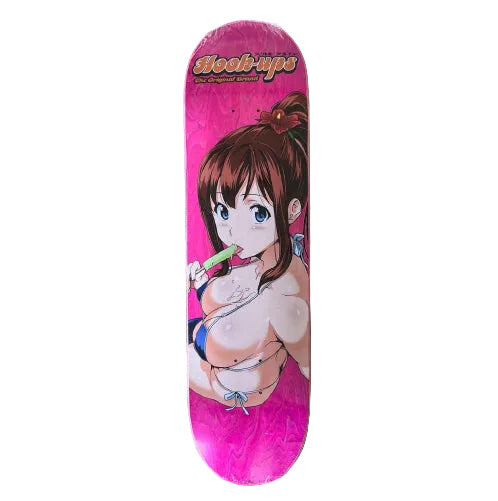 Hook-Ups Popsicle Girl Skateboard Deck 8.25" pink veneer