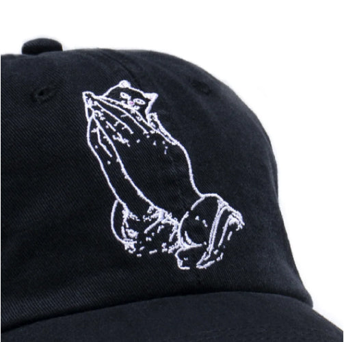 Rip N Dip Prayng Hands Dad Strapback Hat - Black