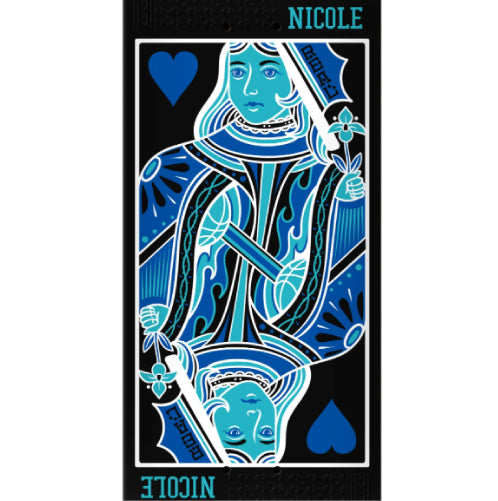 Real Hause Queen of Hearts Twin Tail Skateboard Deck 8.25"