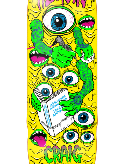 Heroin Questions Mutate or Die Skateboard Deck 10" close