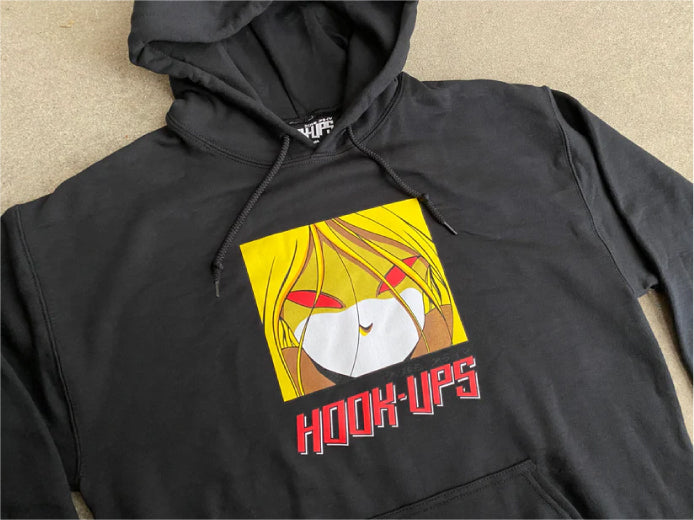 Hook-Ups Red Eyes Hoodie - Black