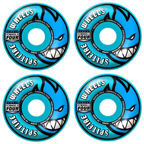 Spitfire F4 Radial Full Light Blue Wheels 55MM 99D set