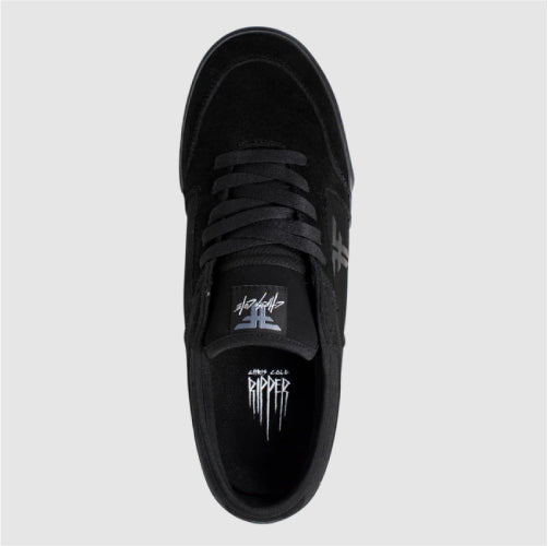 Fallen Ripper Chris Cole Skate Shoe - Black/Black Vulc