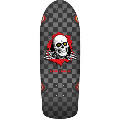 Powell Peralta OG Ripper Checker Silver/Black Checker Reissue Skateboard Deck 10"