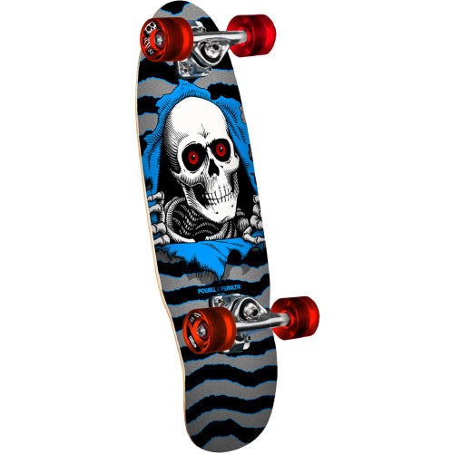 Powell Peralta Ripper Silver/Blue Mini Cruiser Complete 24"