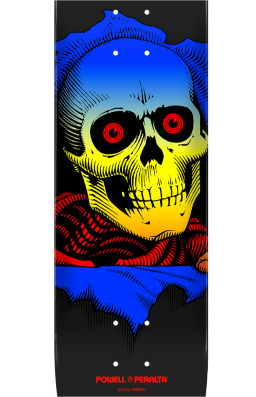 Powell Peralta Ripper Skateboard Deck Yellow Fade 8.5" close