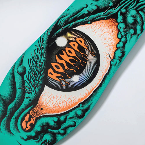 Santa Cruz Roskopp Eye Reissue Skateboard Deck Blue 10.12" graphic 2