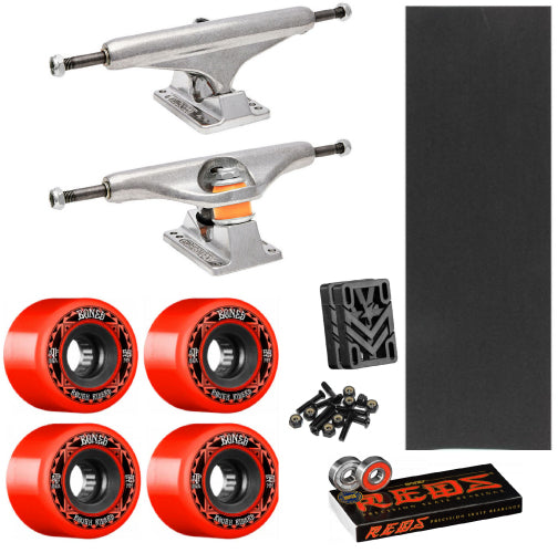 Cruiser/Pool Deck Skate Pack - Independent Trucks, Powell Wheels, Bones Reds Bearings, MOB Grip, Risers, Hardware