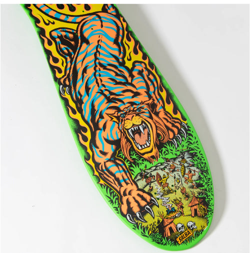 Santa Cruz Salba Tiger Shaped Skateboard Deck 10.3"
