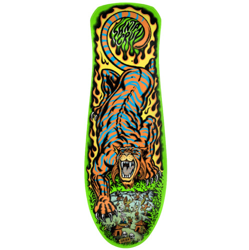 Santa Cruz Salba Tiger Shaped Skateboard Deck 10.3"
