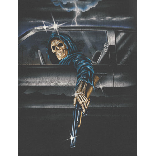 Deathwish Samborgini Reaper Garment Dyed Tee - Black back graphic