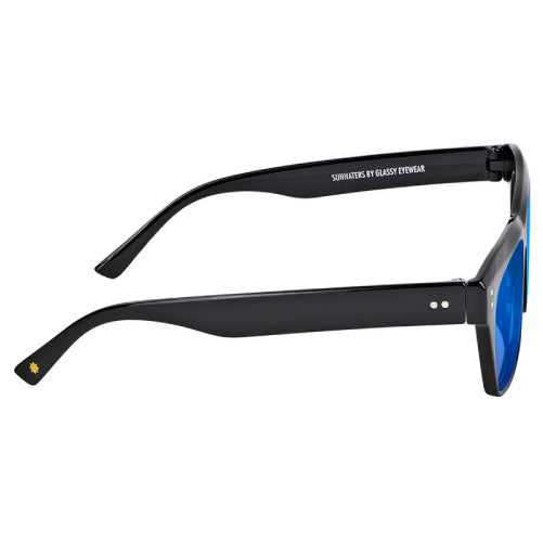 Glassy Santos Polarized Sunglasses - Black/Blue