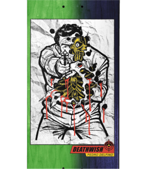 Deathwish Delfino Saturday Night Special Skateboard Deck 8.38" close