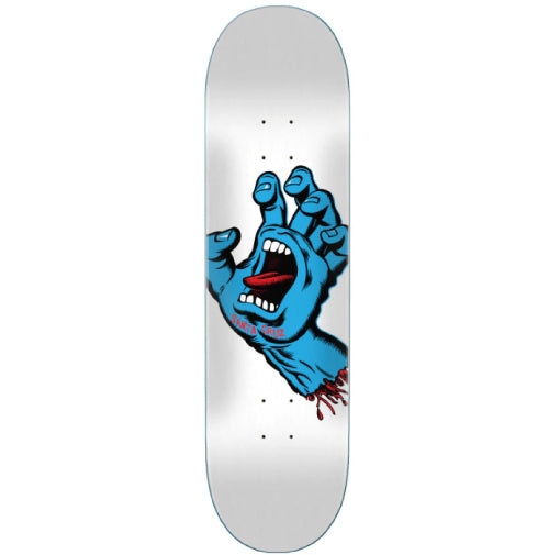 Santa Cruz Screaming Hand Skateboard Deck White 8.25"