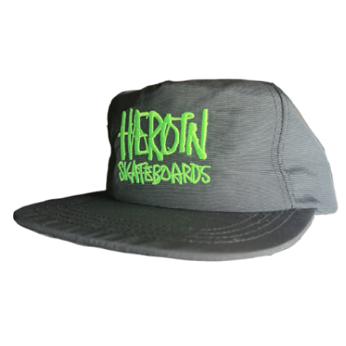 Heroin Script Snapback Hat black/green