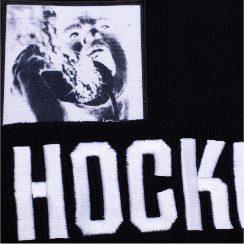 Hockey Serious Warning Beanie - Black patch