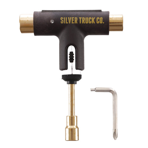 Silver Premium Skateboard Tool - Brown/Gold