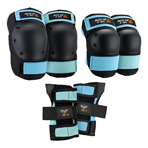 Triple Eight Saver Series 3-Pack Pad Set - Skate Like A Girl set