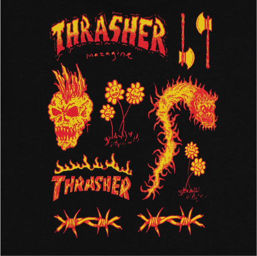 Thrasher Sketch Tee - Black