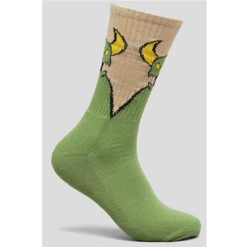 Toy Machine Sketchy Monster Crew Socks - Tan/Green