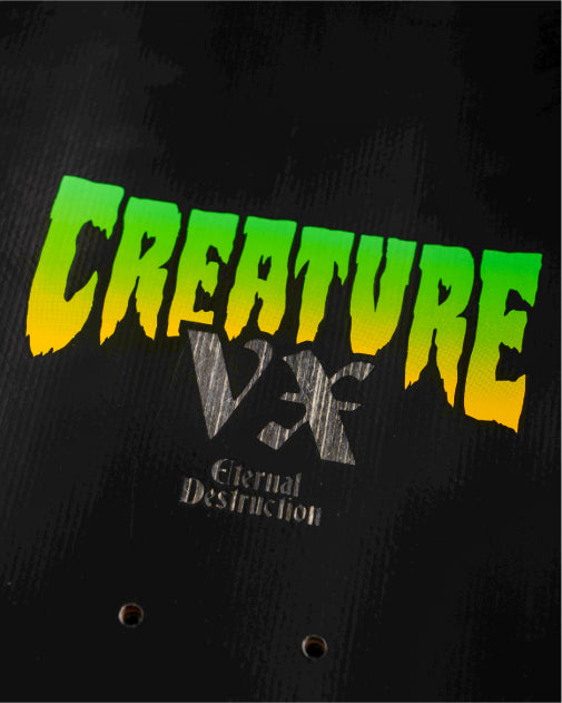 Creature VX Worthington Skullburn Foil Skateboard Deck 8.6" top close