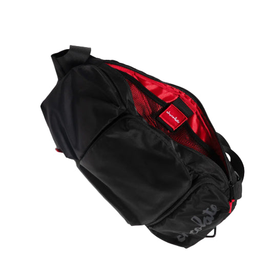 Chocolate Sling Sack - Black open