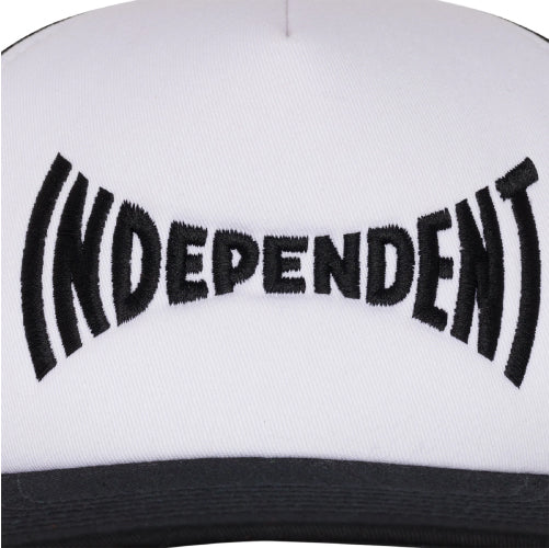Independent Span Trucker Snapback Hat - White/Black