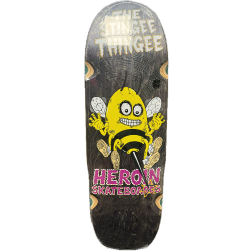 Heroin Stingee Thingee Shaped Skateboard Deck 9.8"