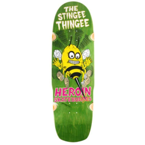 Heroin Stingee Thingee Shaped Skateboard Deck 9.8"