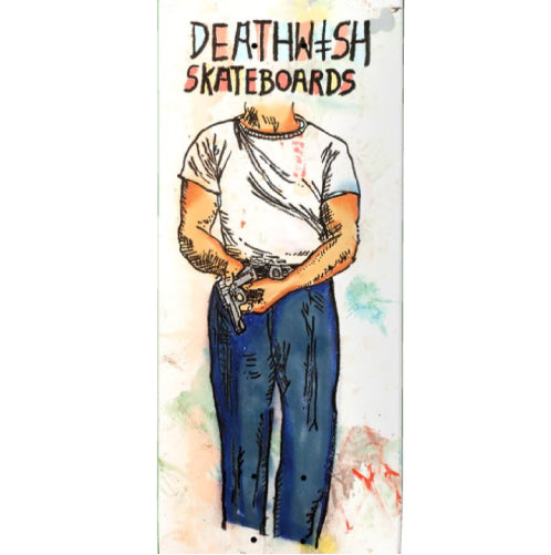 Deathwish Yuri Strapped Skateboard Deck 8.25" graphic