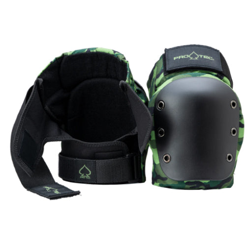 Pro-Tec Street Open Back Knee/Elbow Skateboarding Pad Set - Camo