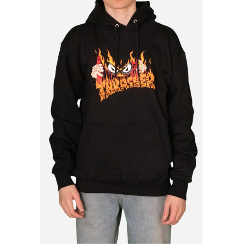 Thrasher X Neckface Sucka Free Hoodie - Black on