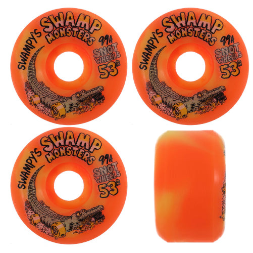 Snot Swampy Swamp Monster Wheels Yellow/Orange Swirl 53MM 99A