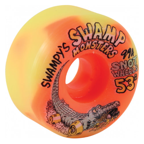 Snot Swampy Swamp Monster Wheels Yellow/Orange Swirl 53MM 99A