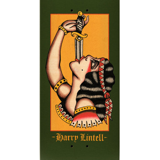 Real True Fit Lintell Sword Swallower Skateboard Deck 8.38" graphic