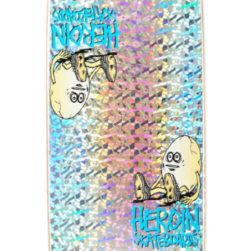 Heroin Holo Egg Symmetrical Skateboard Deck Holographic 9.25"