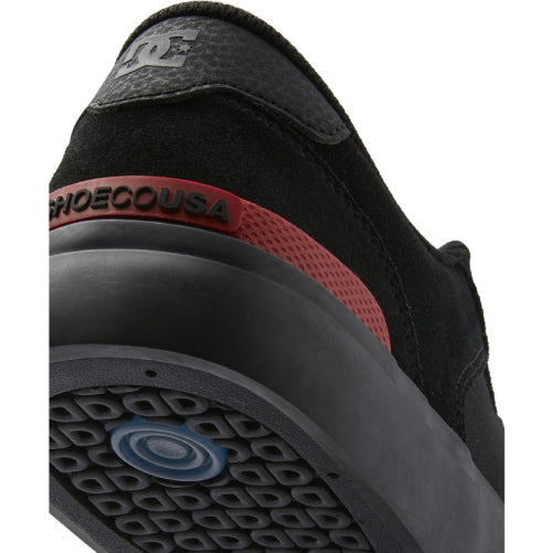 DC Teknic S Suede Skateboarding Shoe - Black/Black/Red