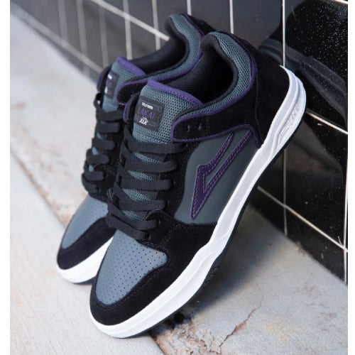 Lakai Telford Low Skateboarding Shoe - Black/Grey