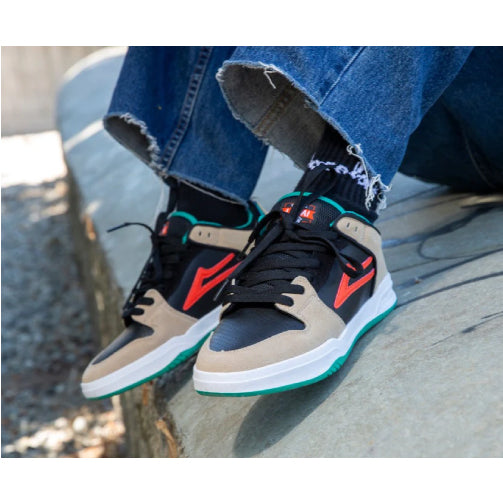 Lakai Telford Low Skateboarding Shoe - Tan/Black