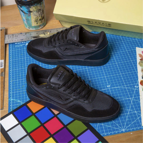 Lakai Terrace Skate Shoe - Black/Black Suede