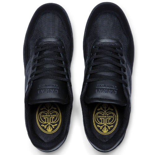 Lakai Terrace Skate Shoe - Black/Black Suede