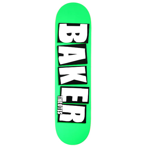 Baker Theotis Brand Name Neon Green Skateboard Deck 8.125"