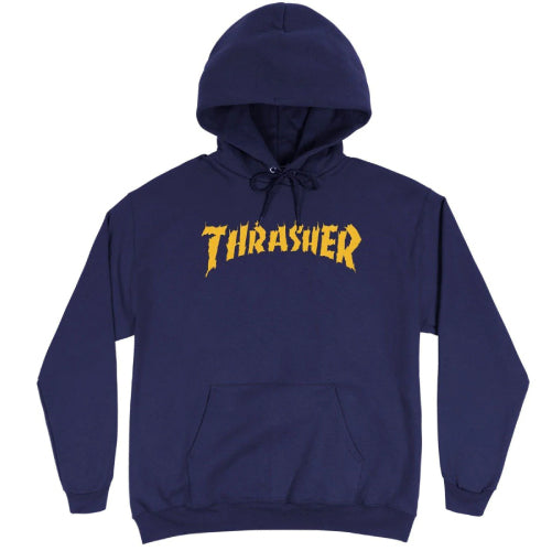 Thrasher Skateboards Neckface Burn It Down Hoodie - Navy