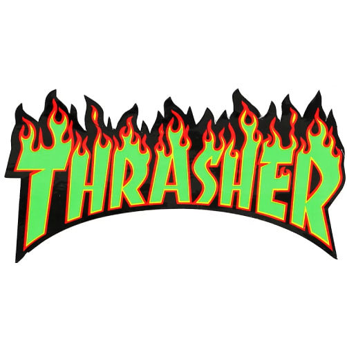 Thrasher Flame Logo Sticker 10.25" - Assorted Colors