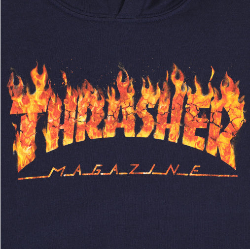 Thrasher Inferno Hoodie - Navy Blue