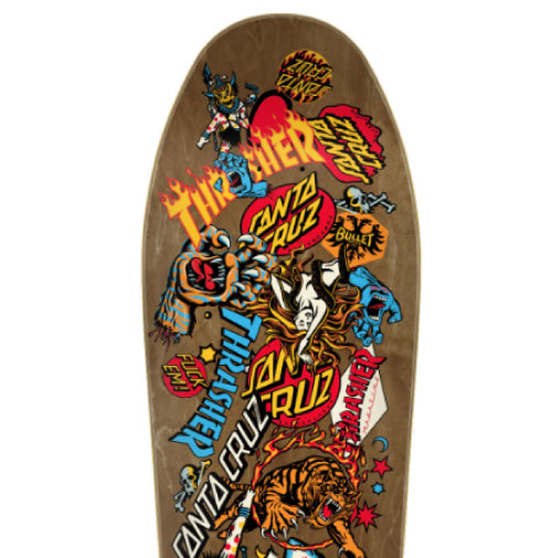 Santa Cruz X Thrasher Salba Oops Shaped Skateboard Deck 10.4"