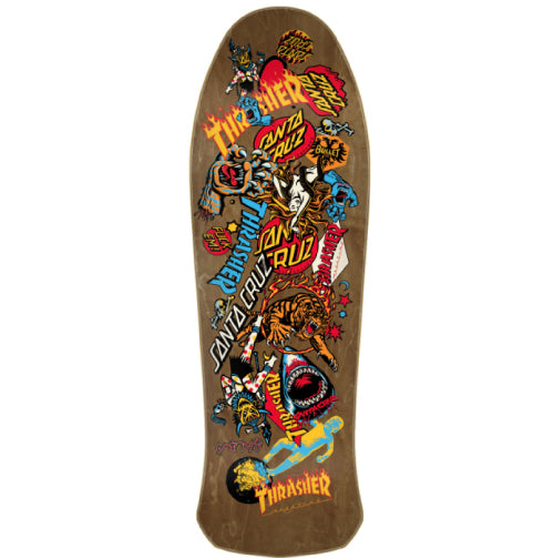 Santa Cruz X Thrasher Salba Oops Shaped Skateboard Deck 10.4"